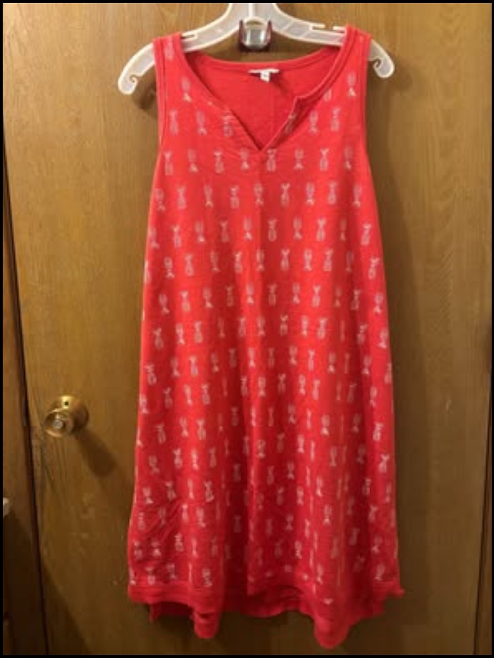 Sonoma Women’s Red Sleeveless A-Line Dress-Size XL-22x39-back 41-